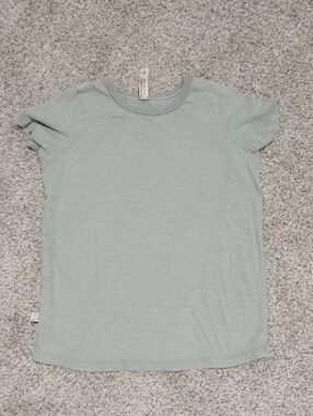 Girls' Short-Sleeve Crewneck Tee in Sage Green